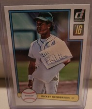 2016 DONRUSS # D82-47  RICKEY HENDERSON  , OAKLAND A'S
