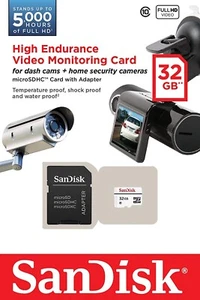 SanDisk 32GB High Endurance Micro SD SDHC Card for Video Monitoring,Class 10 -UK - Picture 1 of 5