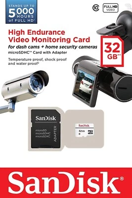 SanDisk 32GB High Endurance Micro SD SDHC Card for Video Monitoring,Class 10 -UK - Image 1 of 4