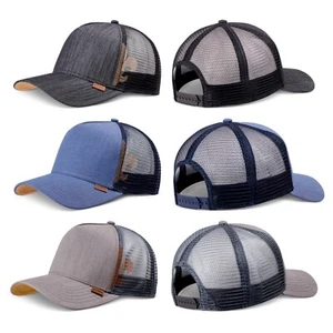 DJINNS Linen 2014 Trucker Cap - Mütze Kappe Meshcap Basecap Neu Cappy Caps - Picture 1 of 7