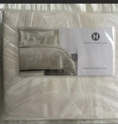 Hotel Collection Alabaster King Duvet Cover+Two Euro Shams! Brand New! - Image 1 of 4