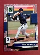 2022 Spencer Strider RC Clearly Donruss Sparkle SSP 5/5  MLB Baseball Card #10