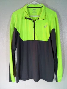 Mens Asics LITE SHOW JACKET Running Lightweight Water Repellent Sports Yellow - Picture 1 of 3