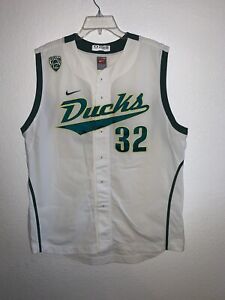 MENS SZ 46 NIKE OREGON DUCKS TEAM ISSUED BASEBALL JERSEY AUTHENTIC PLAYER GAME