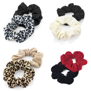 Pack of 2 Ladies Womens Girls Hair Scrunchies Elastics Hairband Bobbles Scrunchy - Imagen 1 de 11