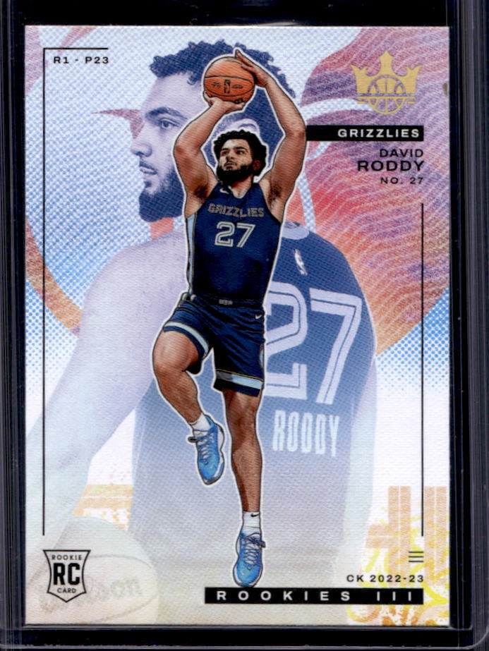 2022-23 Court Kings David Roddy Rookies III Rookie Card RC #164 Grizzlies