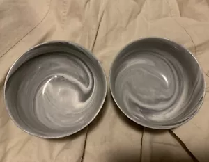 Lot Of 2 Lenox American By Design Marble Wave 5" All Purpose Bowls~Cereal~Soup - Picture 1 of 8