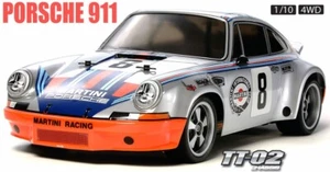 Tamiya 58571 Porsche 911 Carrera TT-02 4WD RC Car DEAL BUNDLE w/ Radio, Bat, Cgr - Picture 1 of 1