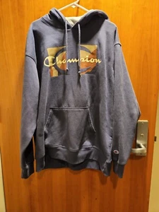 Champion Big Logo Pullover Hoodie Men's Adult XXL Hooded Sweatshirt Spell-Out - Picture 1 of 3