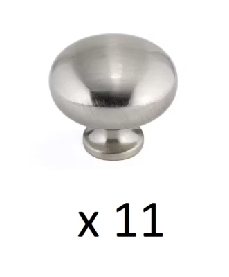 *LOT OF 11* Richelieu Germain 1-1/4 in. Brushed Nickel Functional Cabinet Knob - Image 1 of 4