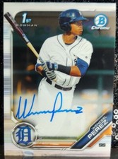 Wenceel Perez ⚾ 2019 Bowman Chrome 1ST RC ROOKIE AUTO #CPAWP