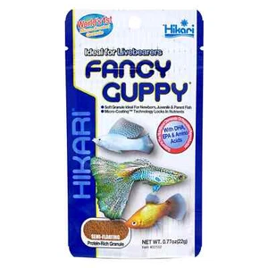 Hikari Fancy Guppy Semi Floating 22g Protein Rich Granule Fish Food Livebearers - Picture 1 of 1