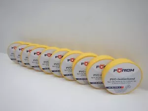 10 STK. 12mm x10m GELB ISOLIERBAND PVC KLEBEBAND ISOBAND ELEKTRO ELEKTRIKER - Picture 1 of 1