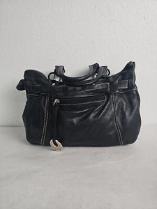 Mini bolso de mano EMILIO PUCCI de cuero sintético negro vintage Y2K - Imagen 1 de 21