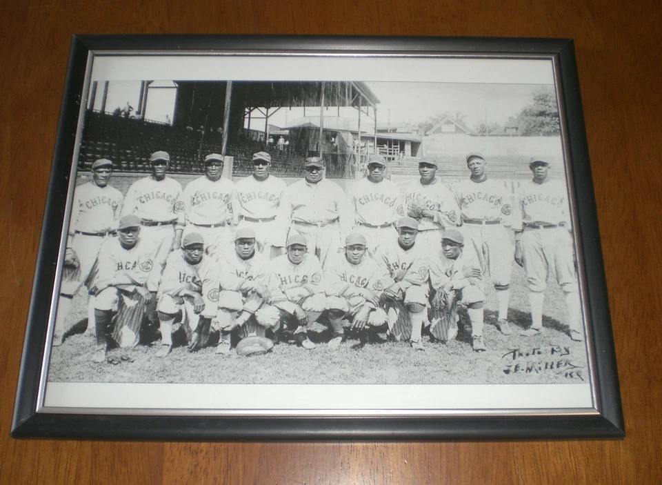 IMPRESIÓN ENMARCADA DE LA LIGA NEGRA DE LOS GIGANTES AMERICANOS DE CHICAGO AÑOS 30 Foto 1 de 1