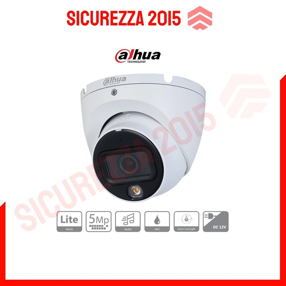 Videocamera sorveglianza HDCVI 5MP 2.8 mm con microfono Dahua HDW1500TLMP-IL-A - Immagine 1 di 1