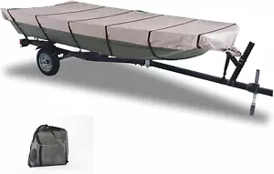 Trailerable Jon Boat Cover 600D Fits 14' - 16' Heavy Duty Waterproof Marine Grad - Picture 1 of 8