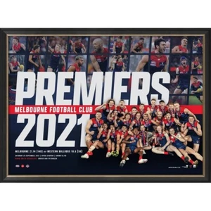 Melbourne Demons 2021 AFL Premiers Official AFL Sportsprint Framed - 4881 - Picture 1 of 1