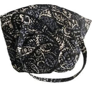 Vera Bradley Tasche Handtasche schwarz weiß grau gesteppt - Bild 1 von 13