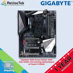 Gigabyte X570 Aorus Master AMD AM4 DDR4 ATX Gaming Motherboard w/ Ryzen 9 3950X - Picture 1 of 18