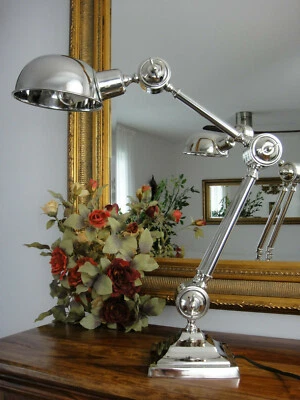 AURUM DE43541249 Tischlampe Lampe Jugendstil Silber Antik Bankerlampe Schreibtischlampe Bauhaus