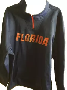 Majestic Section 101 2XL 1/4 Zip Florida Sweatshirt w Pocket says FLORIDA - Picture 1 of 4