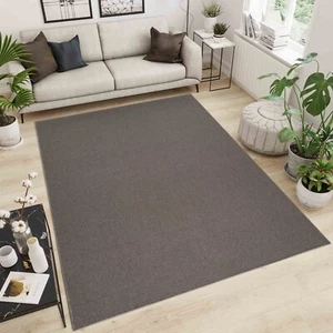 Simple Low Pile Rugs Hallway Runners Rug Living Room Soft Area Rugs Dark Beige - Picture 1 of 8