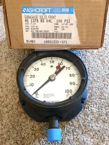 Ashcroft 45-1379-AS-04L 100 PSI, 4,5" Duragauge - Stock nuevo/Antiguo - Imagen 1 de 3