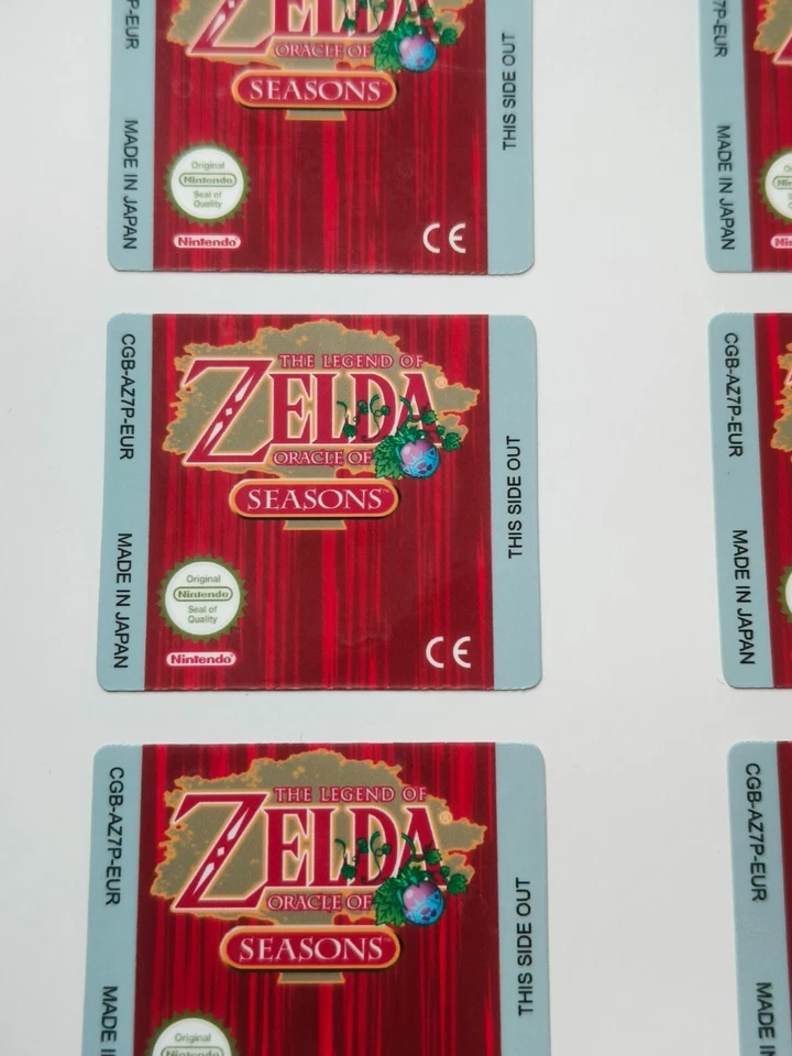 Legend of Zelda: Oracle of Seasons - Replacement Game Boy Cartridge Label - Image 1 of 1