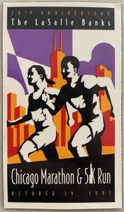 Imán de maratón de Chicago vintage - Imagen 1 de 1