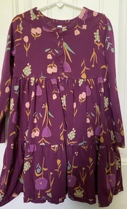 TEA COLLECTION Dress 6, Plum, Teal and Gold, Tiered Skirt, Size 6 - Picture 1 of 4