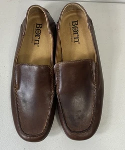 Born Allen Para Hombres 8M Informales Sin Cordones Cuero Zapatos para Conducir Mocasín Marrón Oscuro - Imagen 1 de 14