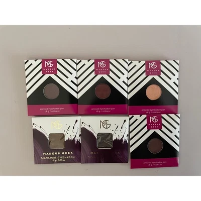 RARE MUG Makeup Geek Bundle 6 Single Eyeshadow Refills - Image 1 of 2