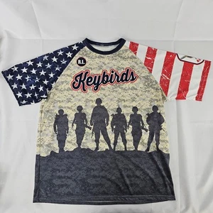 Veterans Military American Legion Polyester Baseball Shirt Jersey Mens 2X READ⬇ - Picture 1 of 7