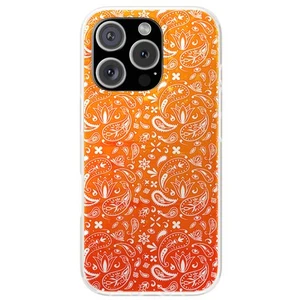 Designer Hülle für Apple iPhone (16,15,14,13,12,11,X,8,7), Orange Bandana Print - Bild 1 von 8
