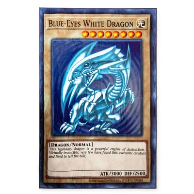 Yu-Gi-Oh! Blue-Eyes White Dragon Card Fleece Throw Blanket | 45 x 60 Inches - Image 1 of 4