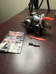1992 Transformers G2 Silver & Gray Slag Dinobot 100% Complete Hasbro No Repro - Picture 1 of 23