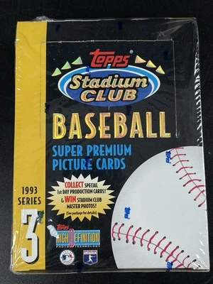1993 Topps Stadium Club Series 3 Baseball Cards - Factory Sealed Box - 24 Packs - Image 1 of 3