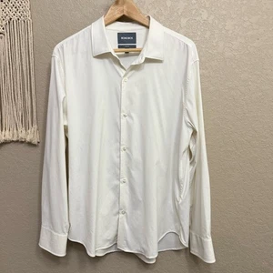 Bonobos Herren Gr. L Weiß Slim Fit Hemd mit Knopfleiste Stretch Langarm - Bild 1 von 10
