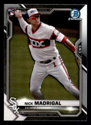 2021 Bowman Chrome Nick Madrigal #7 Rookie Chicago White Sox - Image 1 of 2