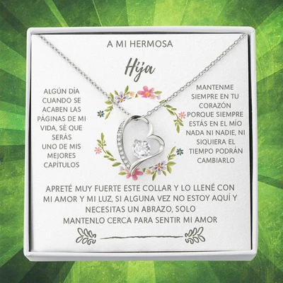 A Mi Hermosa Hija Collar De Amor Eterno, Regalos Para Mama Hija Collar Para Hija Foto 1 de 4