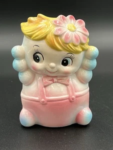 Maceta vintage de cerámica para bebé niña Rubens Japón - Imagen 1 de 9