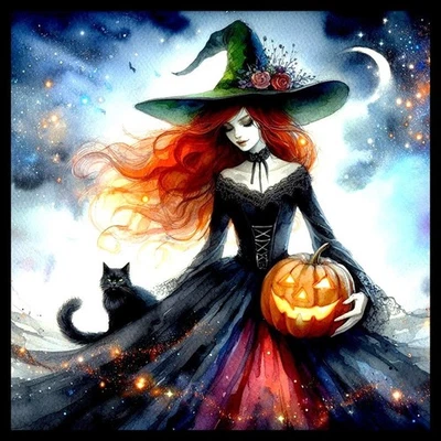 RAVEN'S ATTIC ADDRESS LABELS 30 Custom Enchanting Halloween Witch Personalized Address Labels