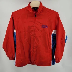 Chaqueta cortavientos Starter Ole Miss Rebels talla XL roja Mississippi vintage - Imagen 1 de 9