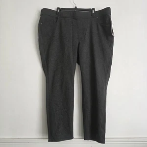 NWT Gloria Vanderbilt Womens 24W Short Avery Pull On Avery Ponte Pant Gray - Picture 1 of 9