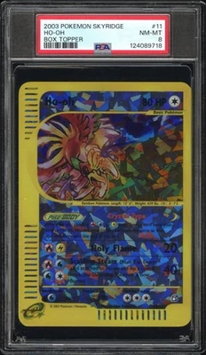 2003 Pokemon CRYSTAL HO-OH Skyridge REVERSE HOLO Jumbo TOPPER Card 11/12 - PSA 8 - Image 1 of 2