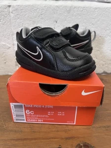 Baby Säugling Kleinkinder Nike Pico TDV Turnschuhe Kinder Schuhe schwarz silber UK 5,5 - Bild 1 von 6