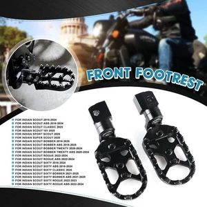 Front Foot Pegs Footrest For Indian Scout Rogue Scout Bobber Scout Sixty/ABS - Picture 1 of 8