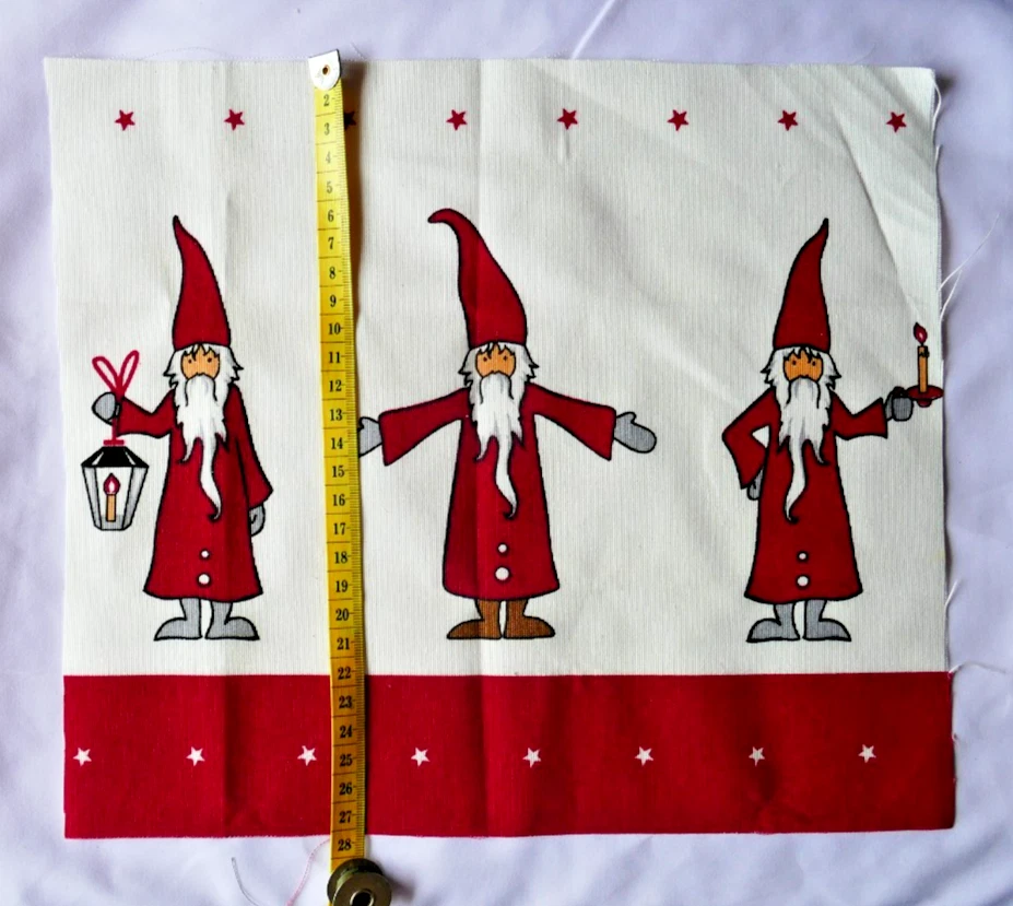 Stoff - 3 Wichtel  Panel Neu ungewaschen -  Weihnachten - Bild 1 von 3