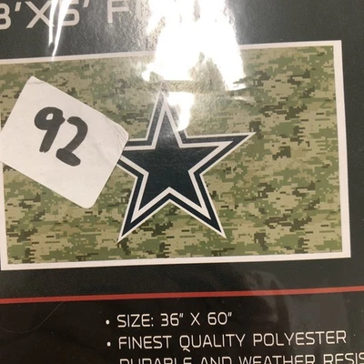 3x5 outdoor Flag - NFL Football - Dallas Cowboys - Digital Camoflouge Star Logo - Image 1 of 4